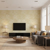 Kasai Harvest Gold Harvest Gold | Thibaut - Living Room Visualization (AI-generated, may not be to scale. Verify pattern scale with product specifications.)