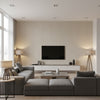 Saddle Weave Thibaut Product T34059 | Thibaut - Living Room Visualization (AI-generated, may not be to scale. Verify pattern scale with product specifications.)