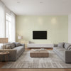 Stanbury Trellis Green on Beige Green on Beige | Thibaut - Living Room Visualization (AI-generated, may not be to scale. Verify pattern scale with product specifications.)