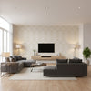 Gibraltar Off White Off White | Thibaut - Living Room Visualization (AI-generated, may not be to scale. Verify pattern scale with product specifications.)