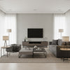 Caravan Metallic Silver light gray | Thibaut - Living Room Visualization (AI-generated, may not be to scale. Verify pattern scale with product specifications.)