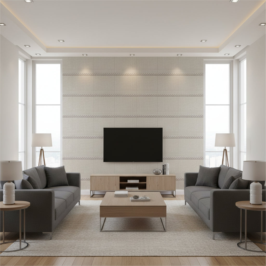 T8012104.118.0 | Kravet - Living Room Visualization (AI-generated, may not be to scale. Verify pattern scale with product specifications.)