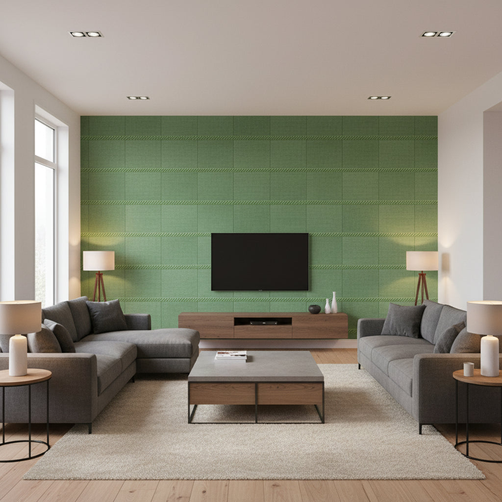 T8012104.3.0 | Kravet - Living Room Visualization (AI-generated, may not be to scale. Verify pattern scale with product specifications.)