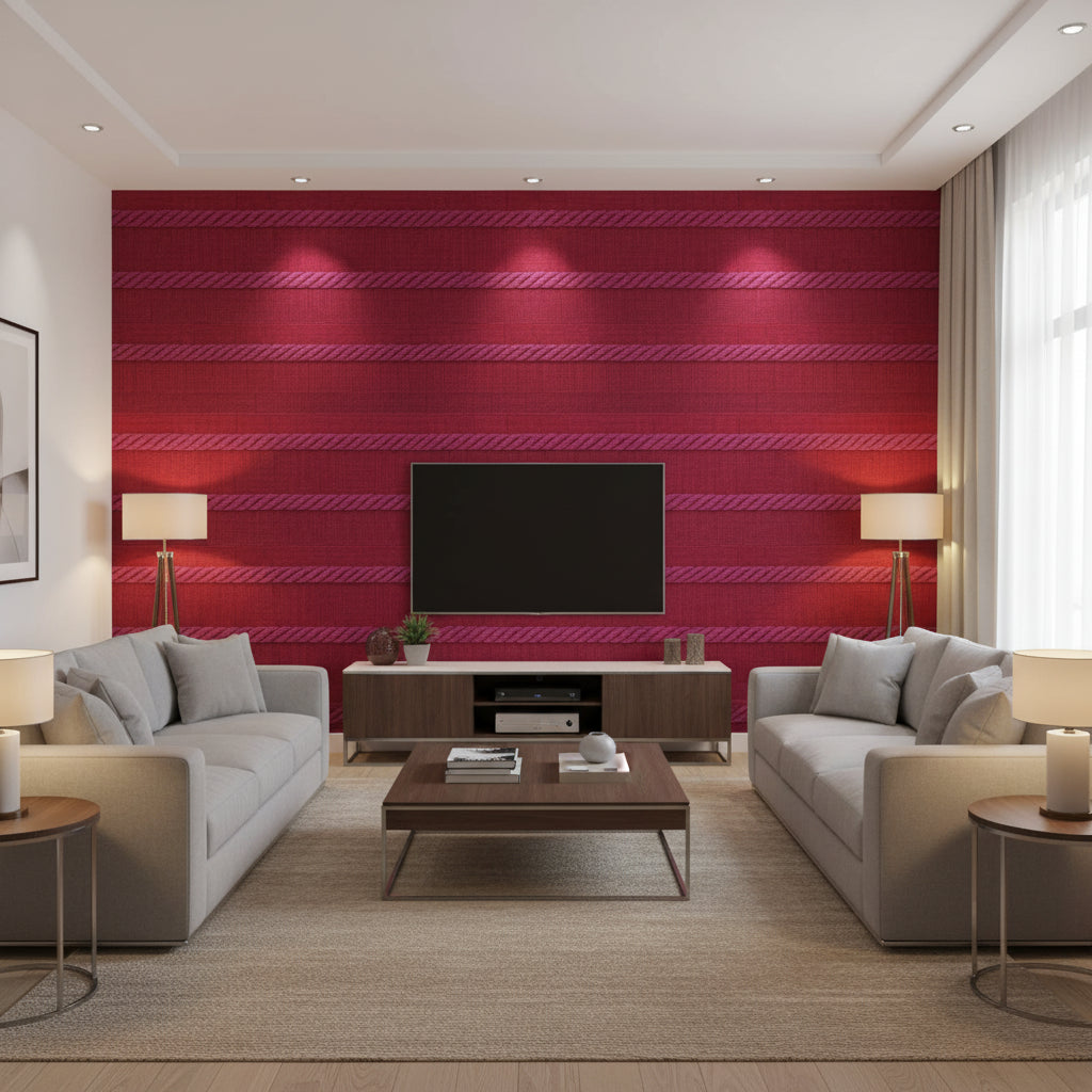 T8012104.77.0 | Kravet - Living Room Visualization (AI-generated, may not be to scale. Verify pattern scale with product specifications.)