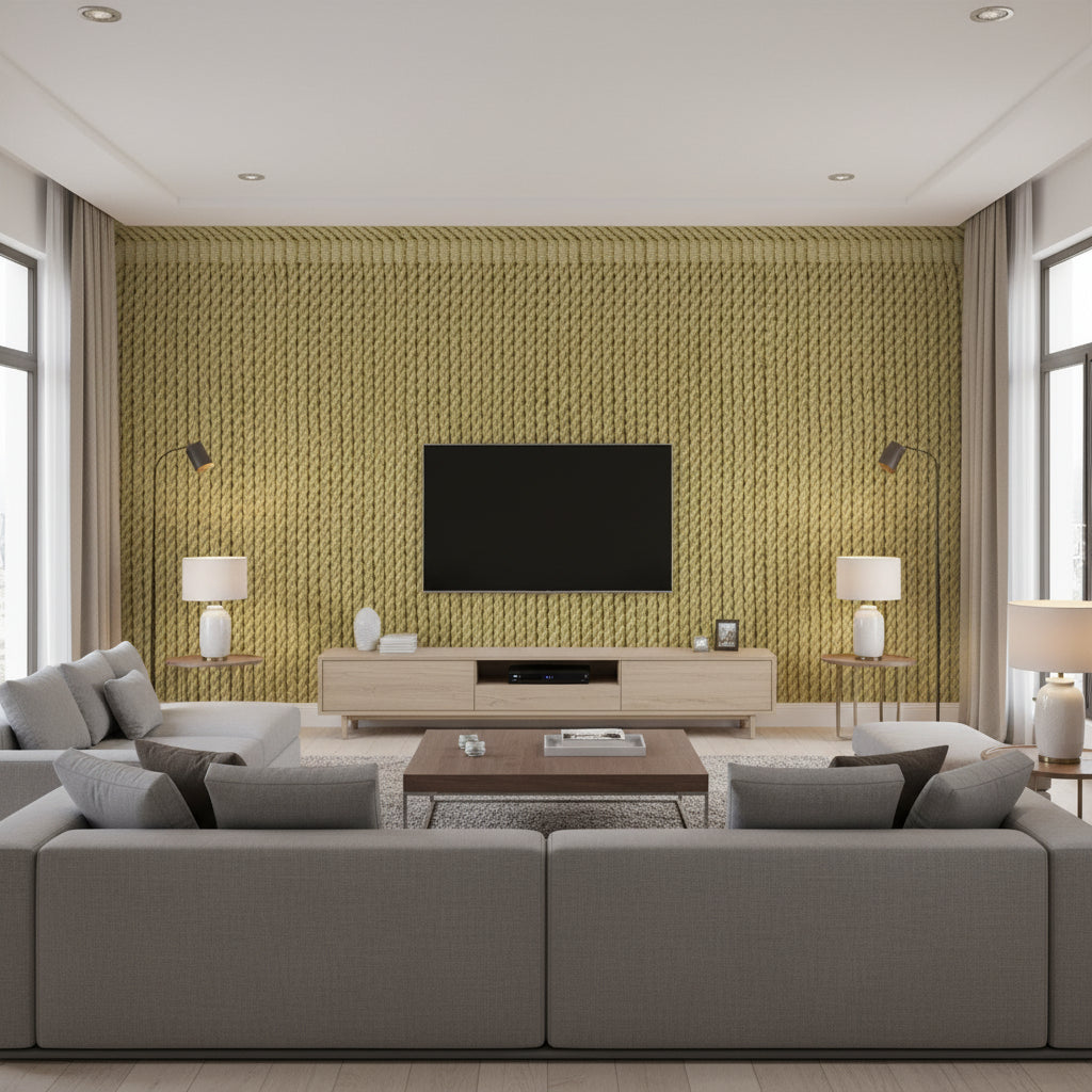 T8012105.34.0 | Kravet - Living Room Visualization (AI-generated, may not be to scale. Verify pattern scale with product specifications.)
