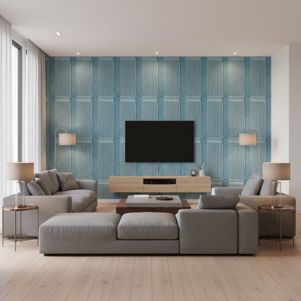 T8012105.35.0 | Kravet - Living Room Visualization (AI-generated, may not be to scale. Verify pattern scale with product specifications.)
