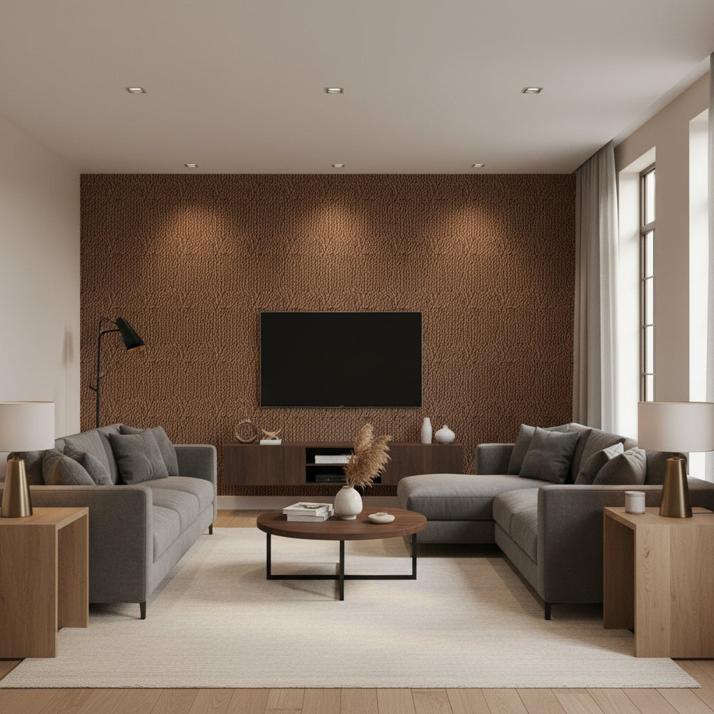 T8012105.6.0 | Kravet - Living Room Visualization (AI-generated, may not be to scale. Verify pattern scale with product specifications.)