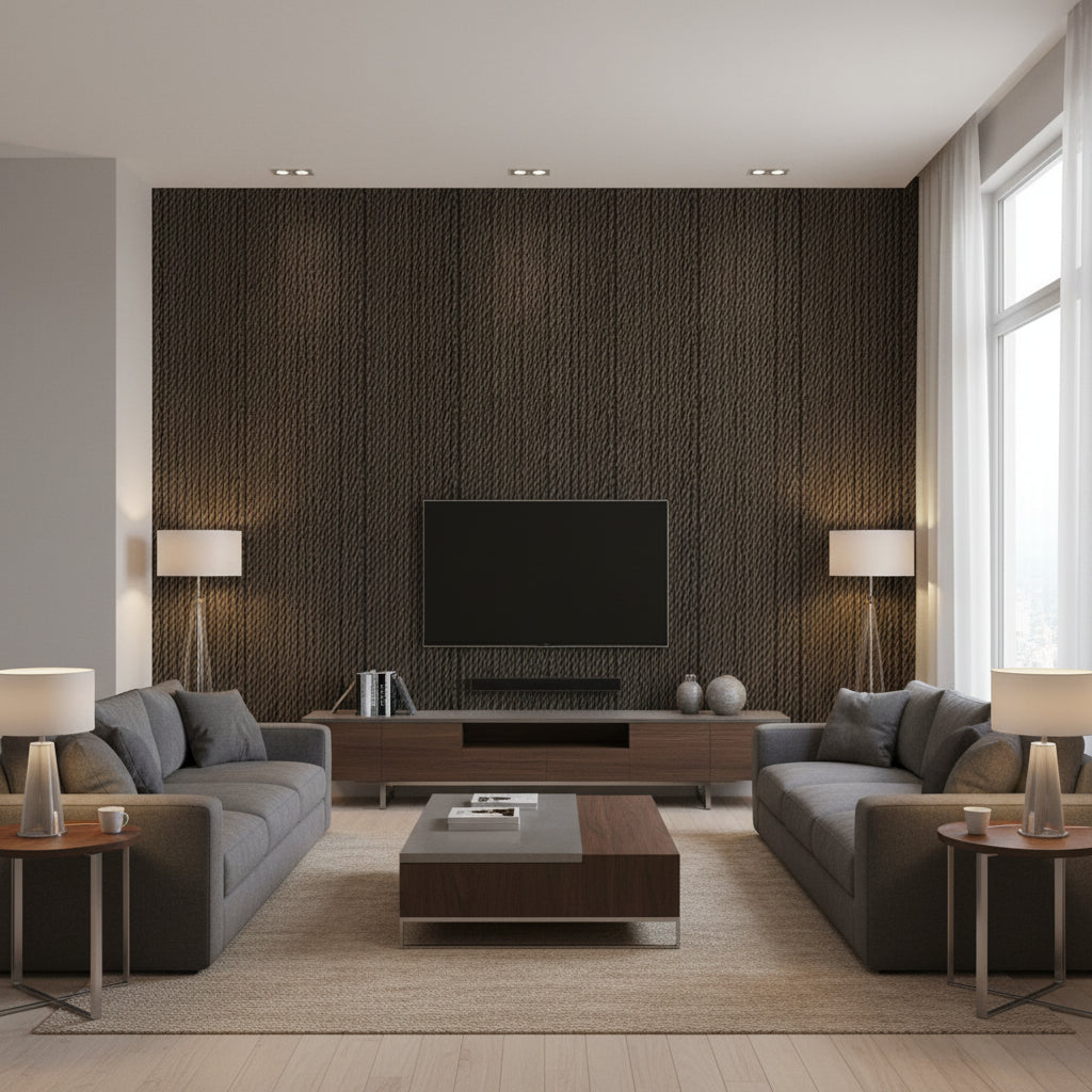 T8012105.818.0 | Kravet - Living Room Visualization (AI-generated, may not be to scale. Verify pattern scale with product specifications.)