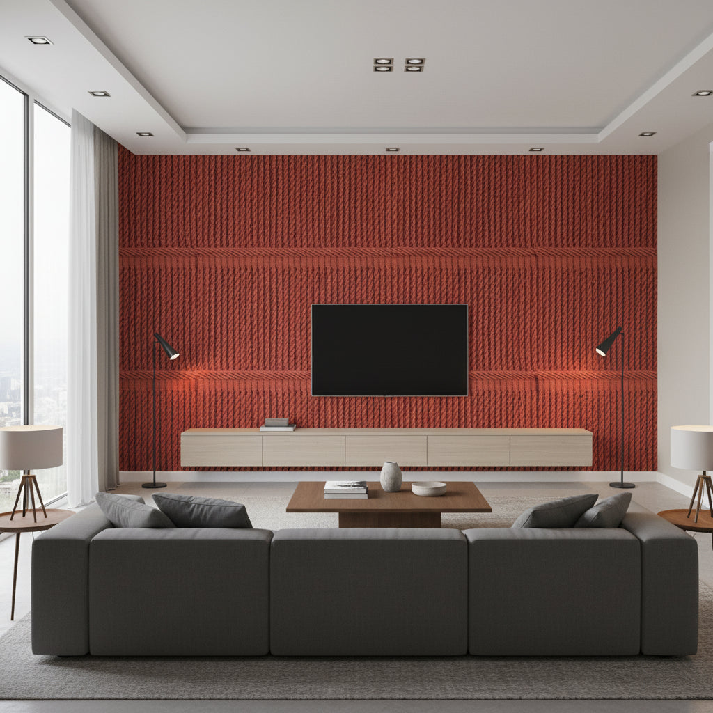 T8012105.924.0 | Kravet - Living Room Visualization (AI-generated, may not be to scale. Verify pattern scale with product specifications.)