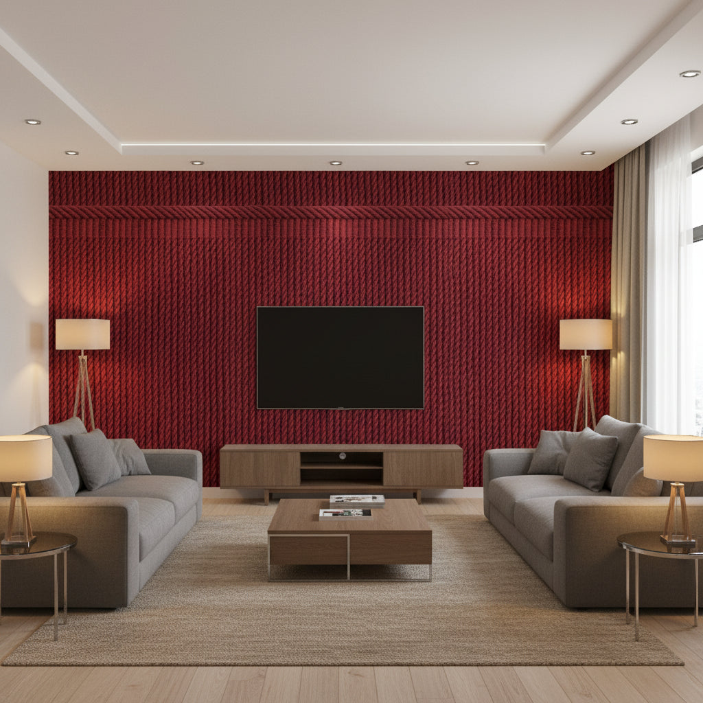 T8012105.99.0 | Kravet - Living Room Visualization (AI-generated, may not be to scale. Verify pattern scale with product specifications.)