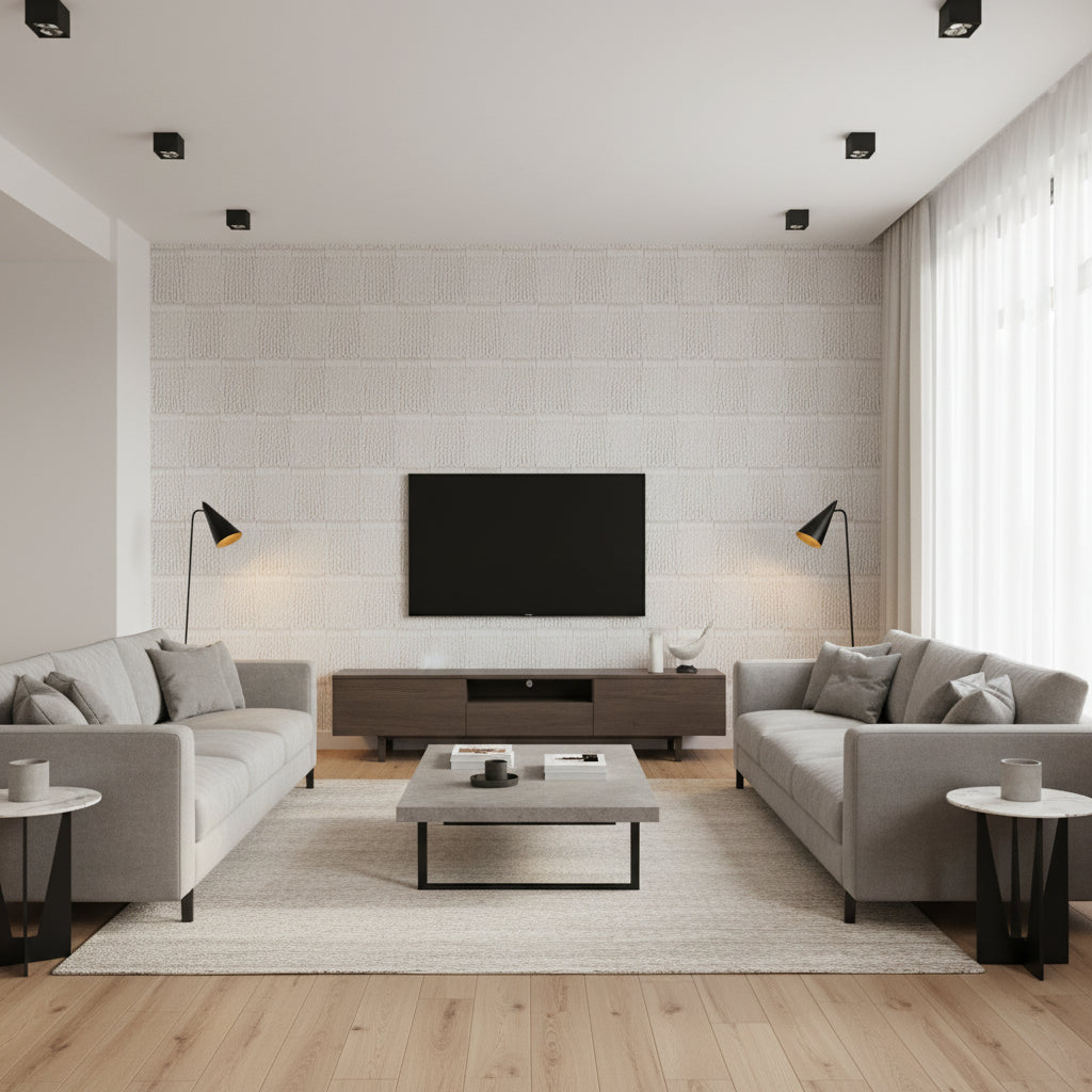 T8012106.1.0 | Kravet - Living Room Visualization (AI-generated, may not be to scale. Verify pattern scale with product specifications.)