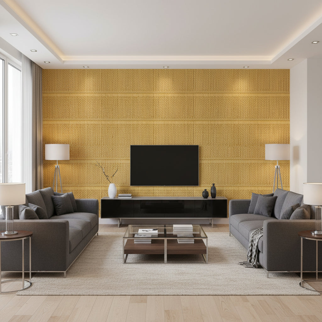T8012106.414.0 | Kravet - Living Room Visualization (AI-generated, may not be to scale. Verify pattern scale with product specifications.)