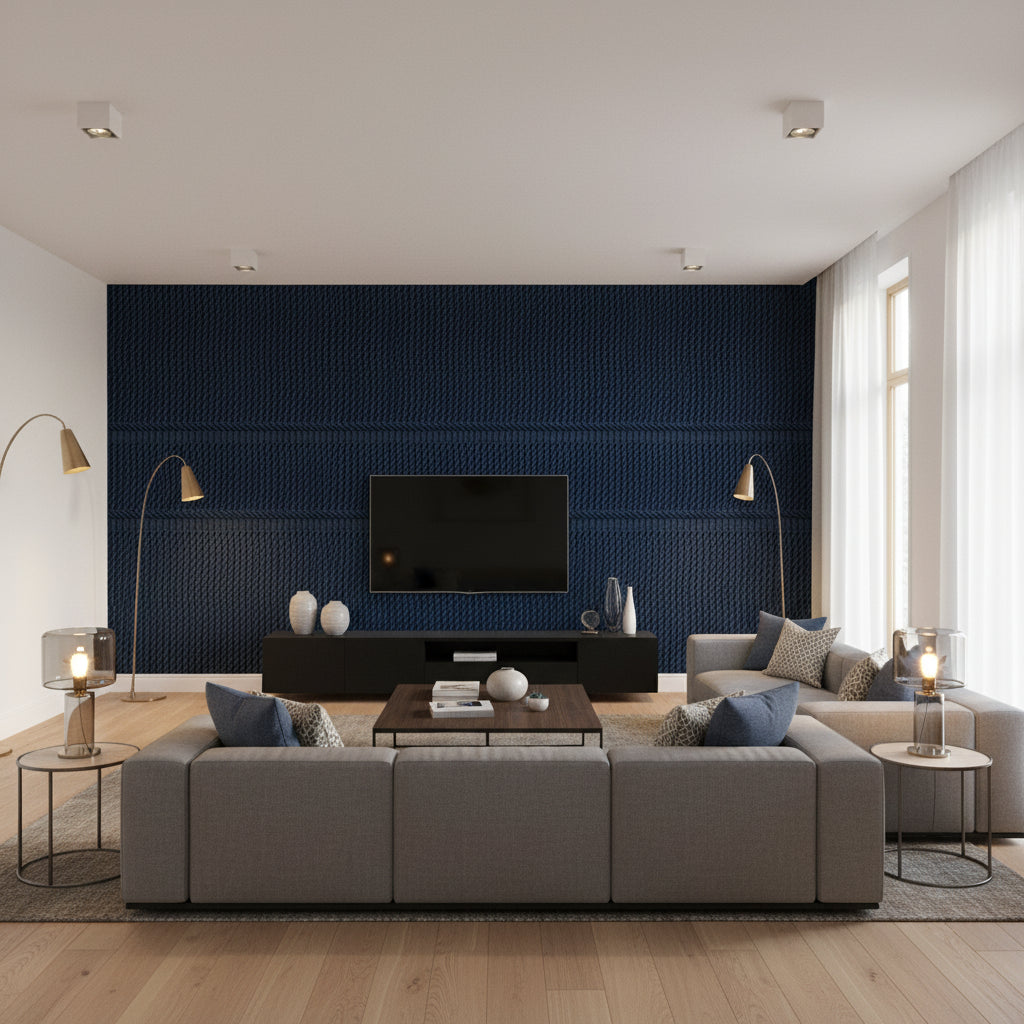 T8012106.55.0 | Kravet - Living Room Visualization (AI-generated, may not be to scale. Verify pattern scale with product specifications.)