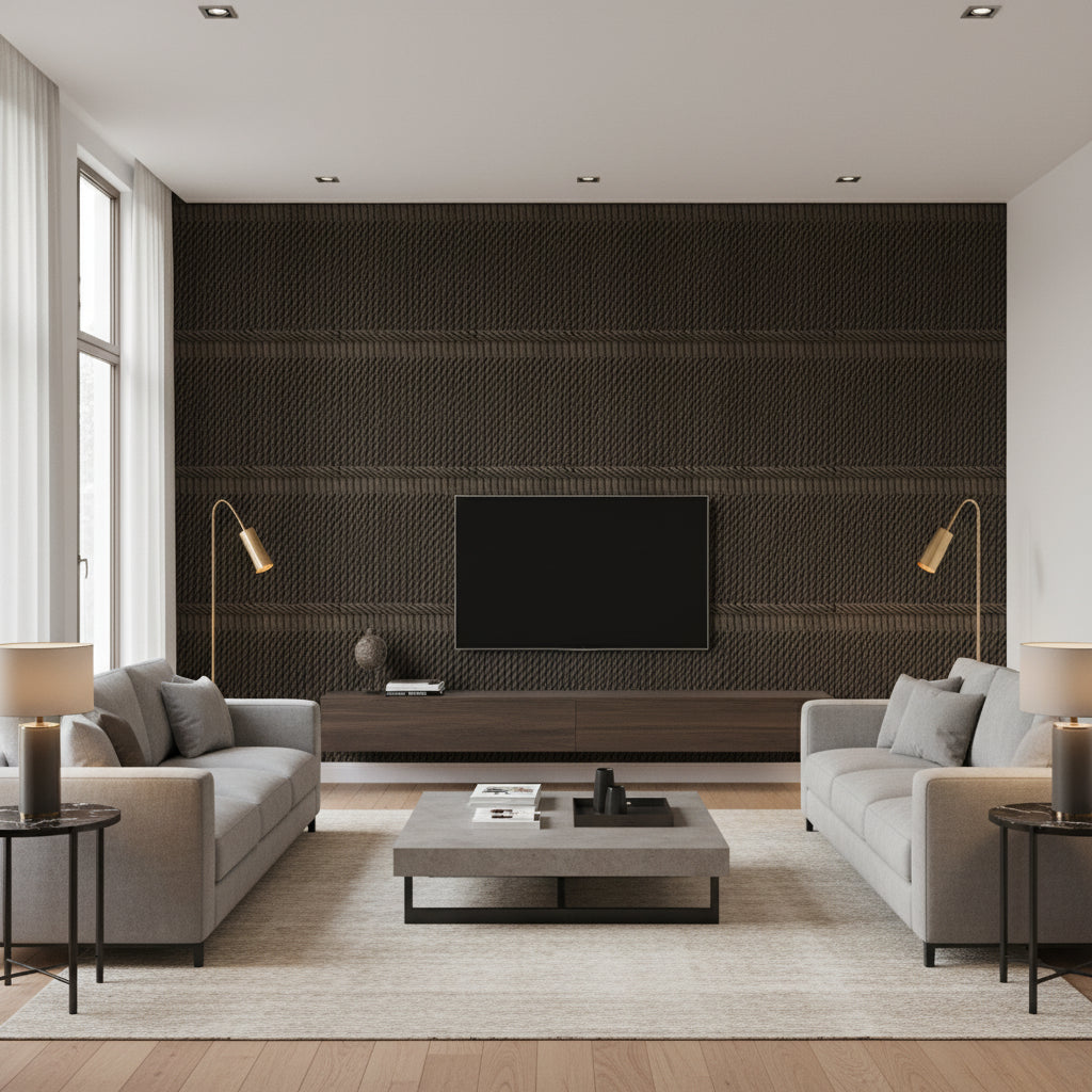 T8012106.818.0 | Kravet - Living Room Visualization (AI-generated, may not be to scale. Verify pattern scale with product specifications.)