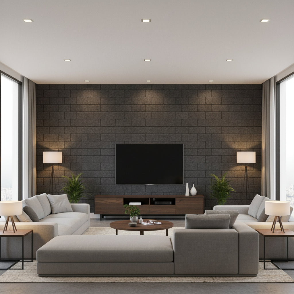 T8015508.811.0 | Kravet - Living Room Visualization (AI-generated, may not be to scale. Verify pattern scale with product specifications.)