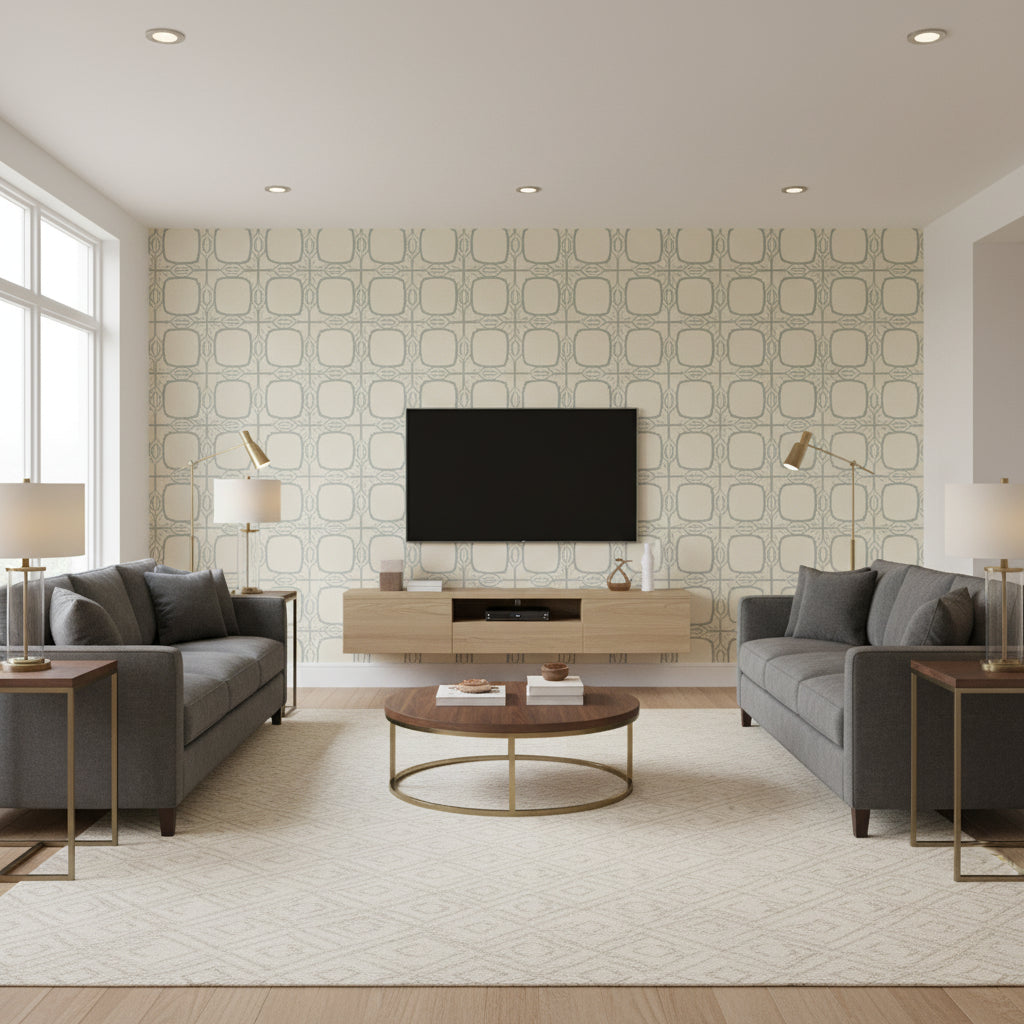 T8019102.113.0 | Kravet - Living Room Visualization (AI-generated, may not be to scale. Verify pattern scale with product specifications.)