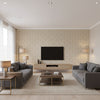 T8019102.16.0 | Kravet - Living Room Visualization (AI-generated, may not be to scale. Verify pattern scale with product specifications.)
