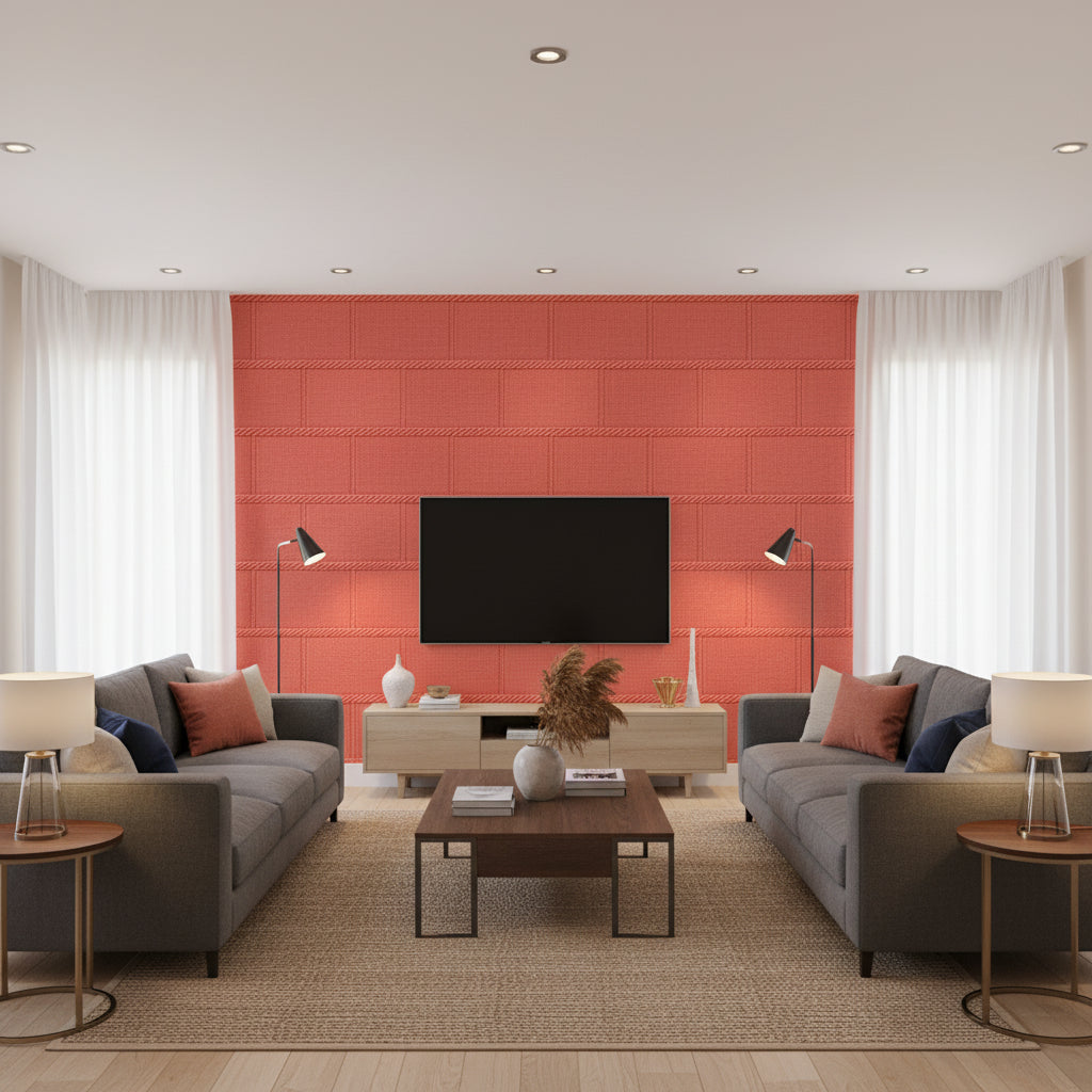 T8020105.12.0 | Kravet - Living Room Visualization (AI-generated, may not be to scale. Verify pattern scale with product specifications.)