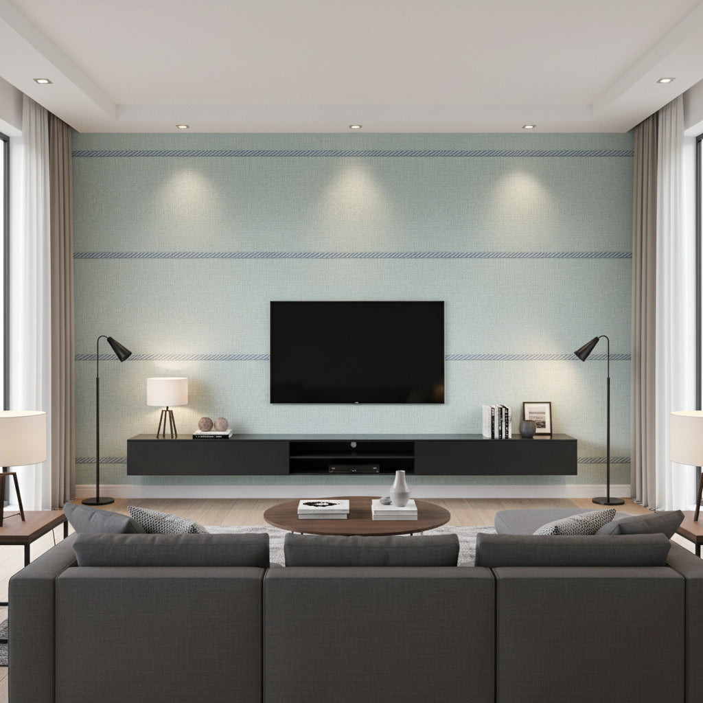 T8020105.15.0 | Kravet - Living Room Visualization (AI-generated, may not be to scale. Verify pattern scale with product specifications.)