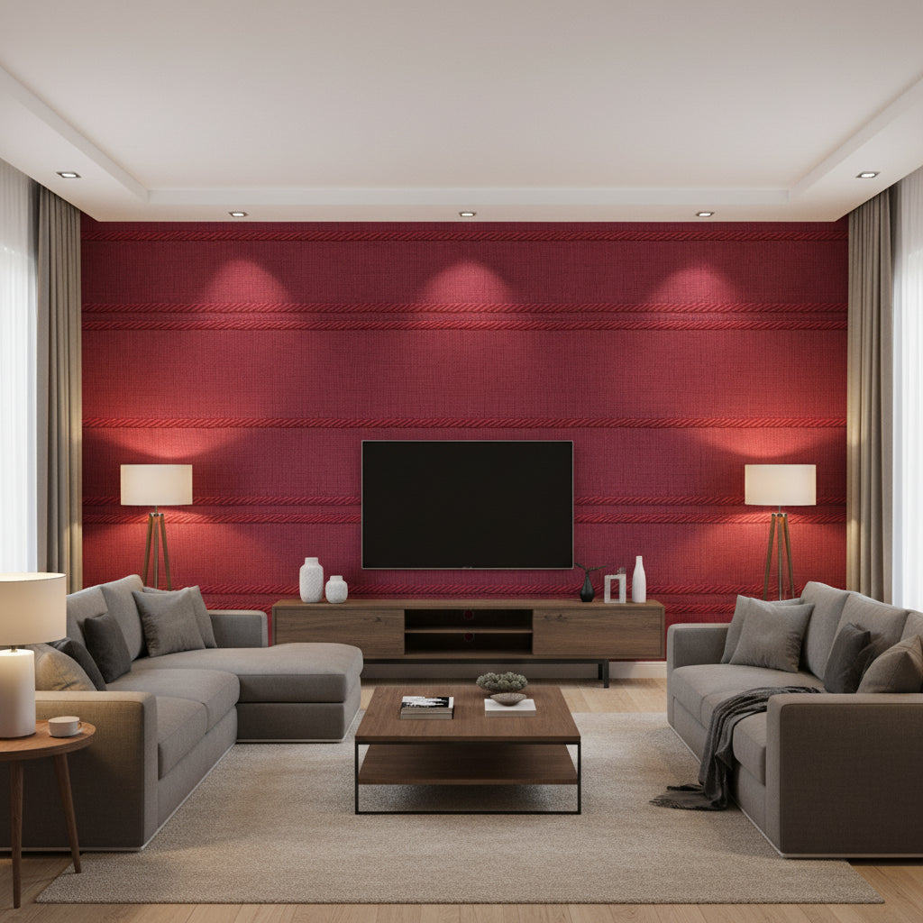 T8020105.19.0 | Kravet - Living Room Visualization (AI-generated, may not be to scale. Verify pattern scale with product specifications.)