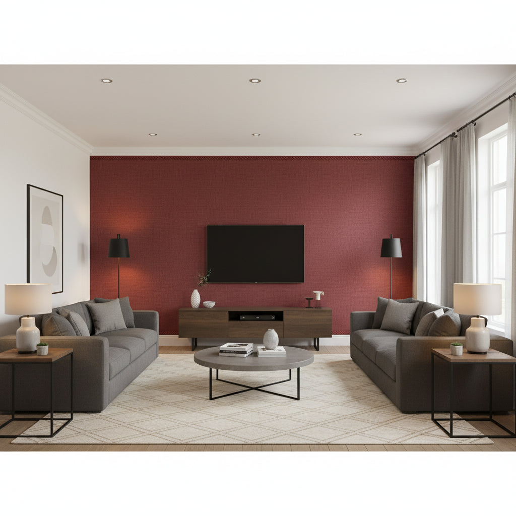 T8020105.199.0 | Kravet - Living Room Visualization (AI-generated, may not be to scale. Verify pattern scale with product specifications.)