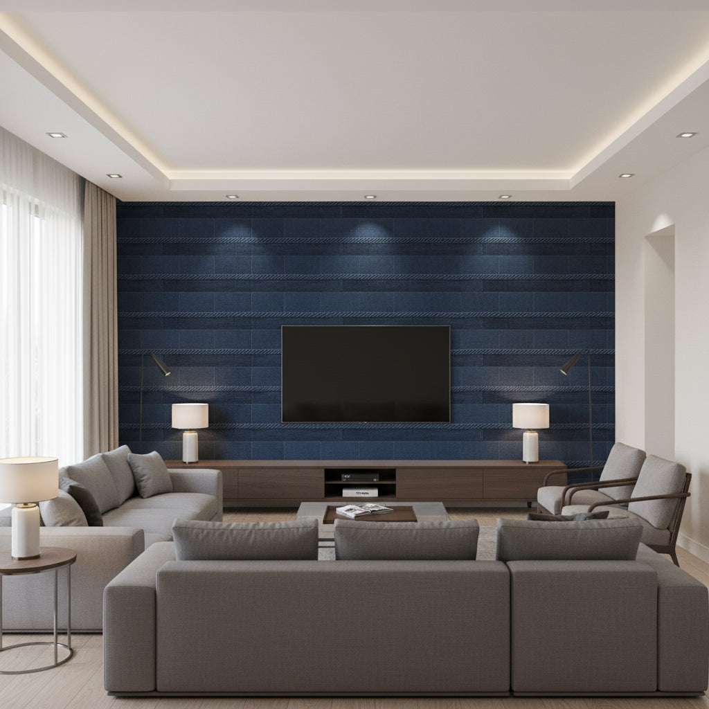 T8020105.501.0 | Kravet - Living Room Visualization (AI-generated, may not be to scale. Verify pattern scale with product specifications.)