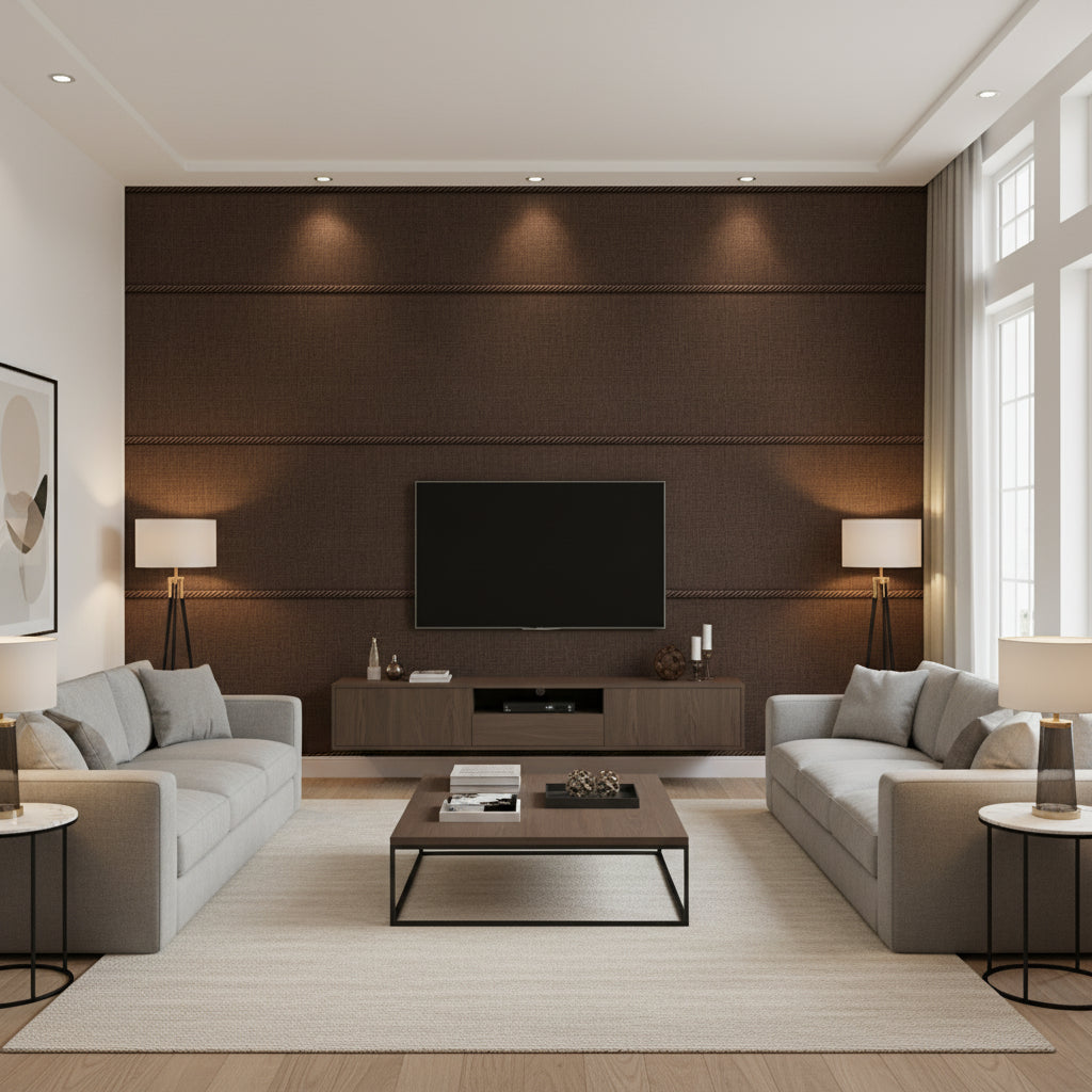 T8020105.616.0 | Kravet - Living Room Visualization (AI-generated, may not be to scale. Verify pattern scale with product specifications.)
