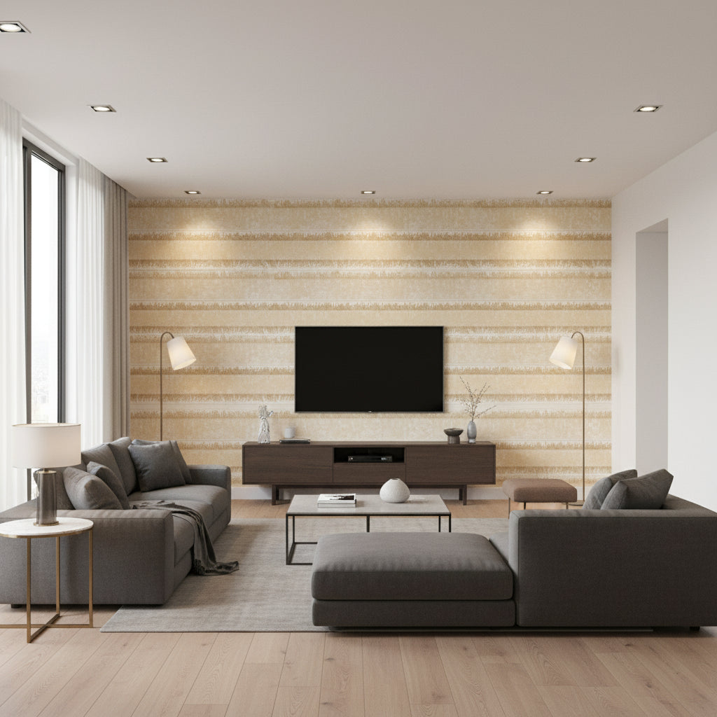 T8022103.16.0 | Kravet - Living Room Visualization (AI-generated, may not be to scale. Verify pattern scale with product specifications.)