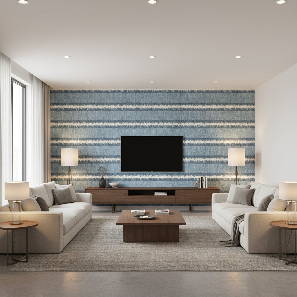 T8022103.5.0 | Kravet - Living Room Visualization (AI-generated, may not be to scale. Verify pattern scale with product specifications.)