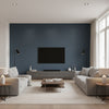 Taluk Sisal Wide Width Navy | Thibaut - Living Room Visualization (AI-generated, may not be to scale. Verify pattern scale with product specifications.)