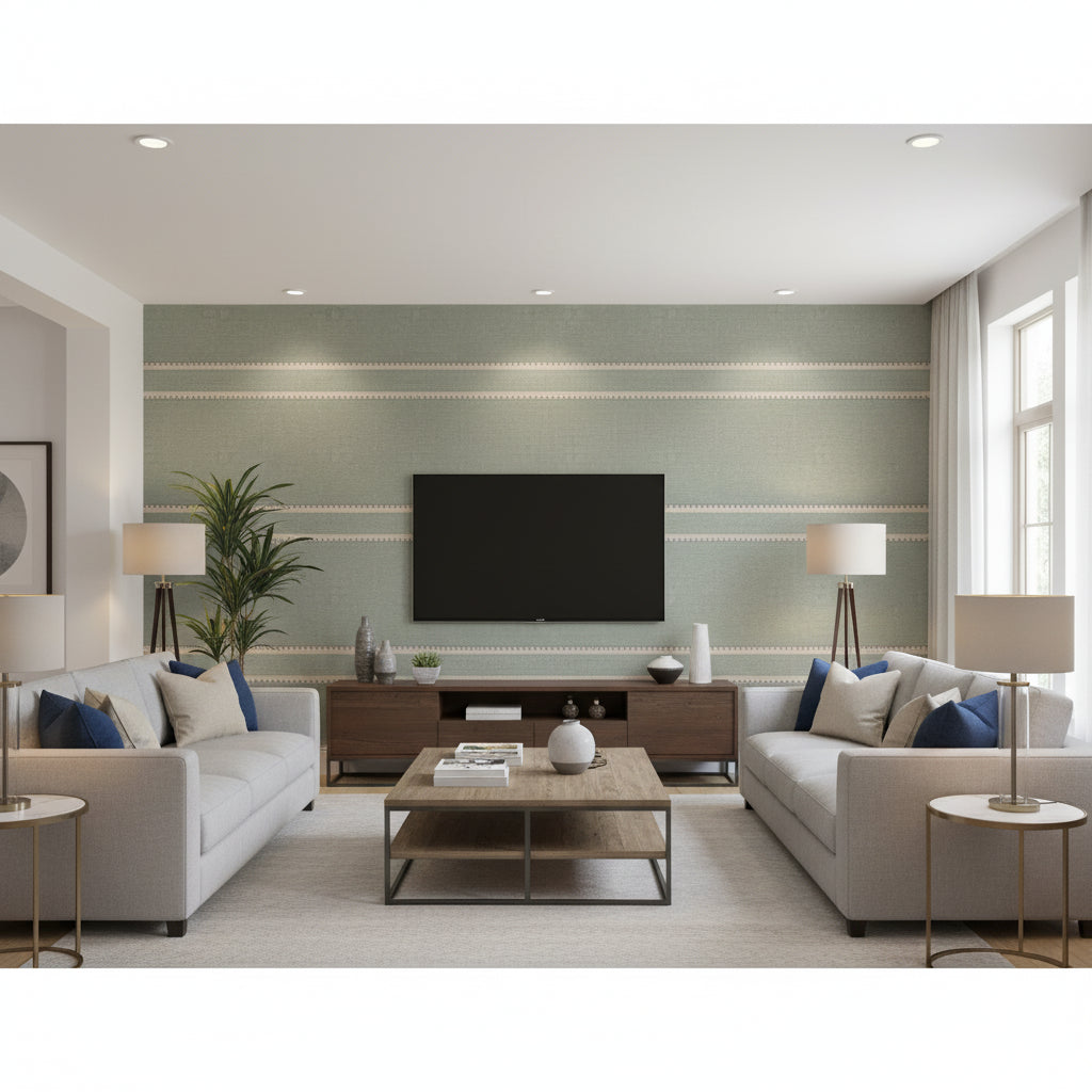 TL10169.511.0 | Kravet - Living Room Visualization (AI-generated, may not be to scale. Verify pattern scale with product specifications.)