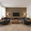 Island Weaves Anchor | Maya Romanoff - Living Room Visualization (AI-generated, may not be to scale. Verify pattern scale with product specifications.)