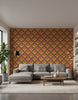 Verster | Hay Wallpaper - Living Room Visualization (AI-generated, may not be to scale. Verify pattern scale with product specifications.)