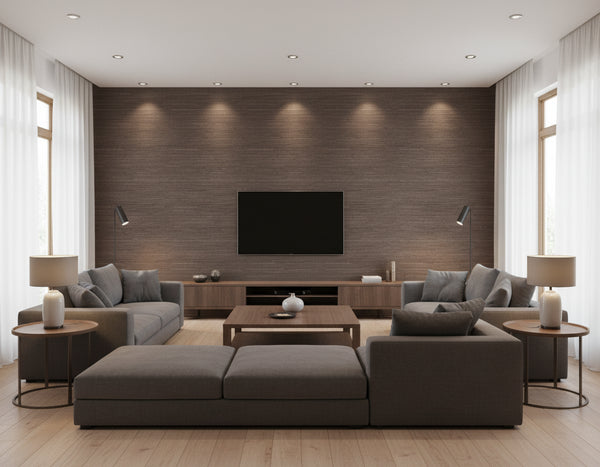 Knotted Grass Wallcovering - Brown/Multi | Ronald Redding
