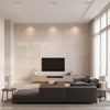 Zen Garden - Suna White | Maya Romanoff - Living Room Visualization (AI-generated, may not be to scale. Verify pattern scale with product specifications.)