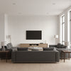 Mitzi Ivory | Romo - Living Room Visualization (AI-generated, may not be to scale. Verify pattern scale with product specifications.)