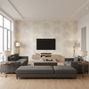 Pacaya ivory | Romo - Living Room Visualization (AI-generated, may not be to scale. Verify pattern scale with product specifications.)