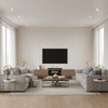 Kutai Jasmine | Romo - Living Room Visualization (AI-generated, may not be to scale. Verify pattern scale with product specifications.)