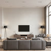 Mendel Egret | Romo - Living Room Visualization (AI-generated, may not be to scale. Verify pattern scale with product specifications.)