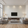 Etsu Sandstone | Romo - Living Room Visualization (AI-generated, may not be to scale. Verify pattern scale with product specifications.)