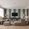 Mianzi Tapestry | Romo - Living Room Visualization (AI-generated, may not be to scale. Verify pattern scale with product specifications.)