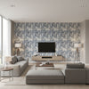 Aula Shibori | Romo - Living Room Visualization (AI-generated, may not be to scale. Verify pattern scale with product specifications.)