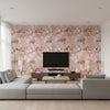 Sayuri Wild Rose | Romo - Living Room Visualization (AI-generated, may not be to scale. Verify pattern scale with product specifications.)