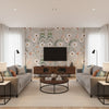 Euphoria Coral Island | Romo - Living Room Visualization (AI-generated, may not be to scale. Verify pattern scale with product specifications.)