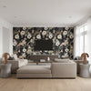Euphoria Secret Garden | Romo - Living Room Visualization (AI-generated, may not be to scale. Verify pattern scale with product specifications.)