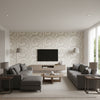 Fantasia Luna | Romo - Living Room Visualization (AI-generated, may not be to scale. Verify pattern scale with product specifications.)