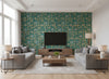 Roxanne Jade | Romo - Living Room Visualization (AI-generated, may not be to scale. Verify pattern scale with product specifications.)