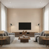Ciro Abaca Embossed Doeskin | Romo - Living Room Visualization (AI-generated, may not be to scale. Verify pattern scale with product specifications.)