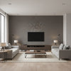 Neo Linen Embossed Charcoal | Romo - Living Room Visualization (AI-generated, may not be to scale. Verify pattern scale with product specifications.)