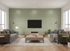 Raya Silk Embossed Fern | Romo - Living Room Visualization (AI-generated, may not be to scale. Verify pattern scale with product specifications.)